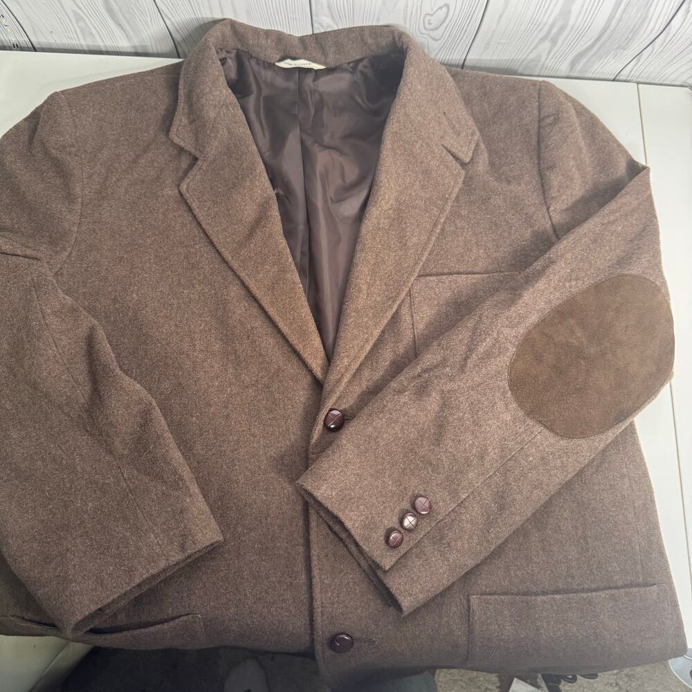 Vintage 90s GAP Wool Blend 3 Button Blazer Overcoat Elbow Patch Oversize XL